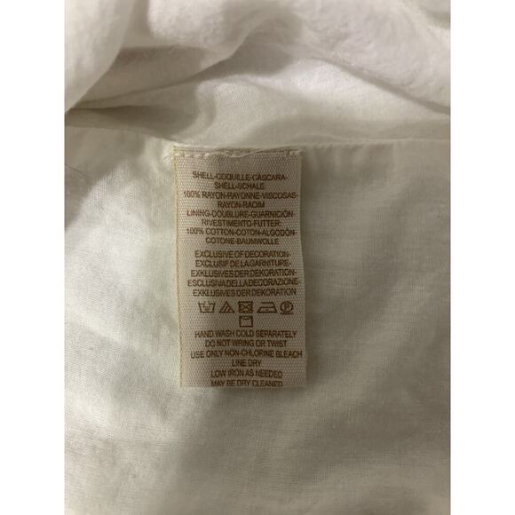 Free People Emma Austin Boho Floral Gauzy Embroidered Swing Dress S Off White - Picture 9 of 9